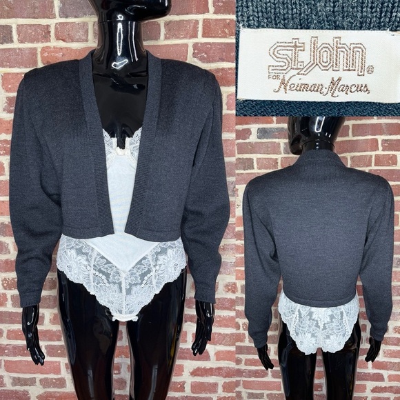 Vintage 1980s St. John for Neiman Marcus Cropped Jacket in Size 4 - Picture 1 of 5